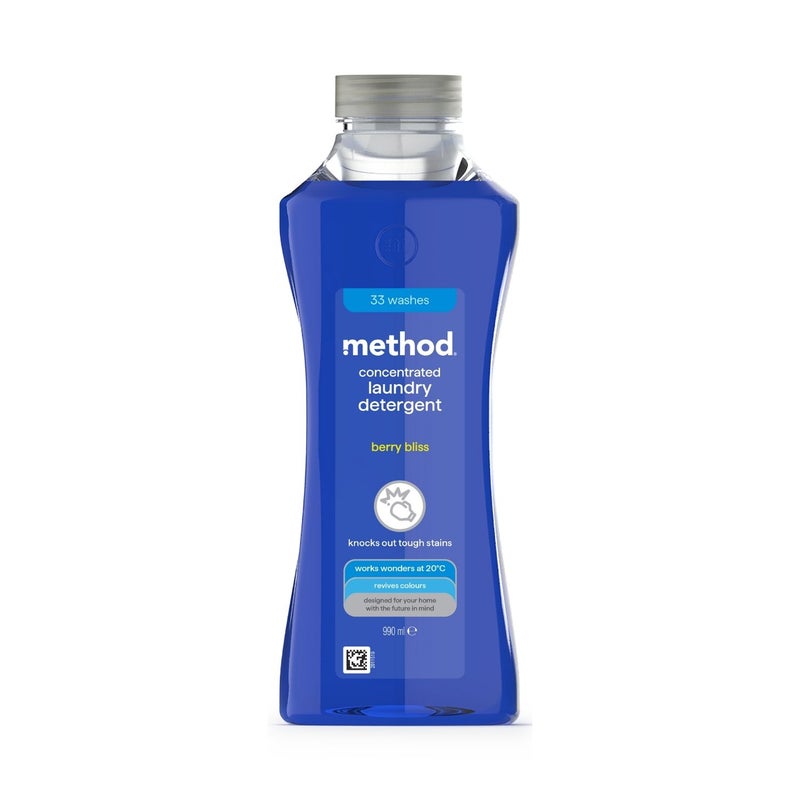 Method Laundry Liquid, Revives Colors & Fights Tough Stains, Fresh Berry Scent - 990 ml - Image 1